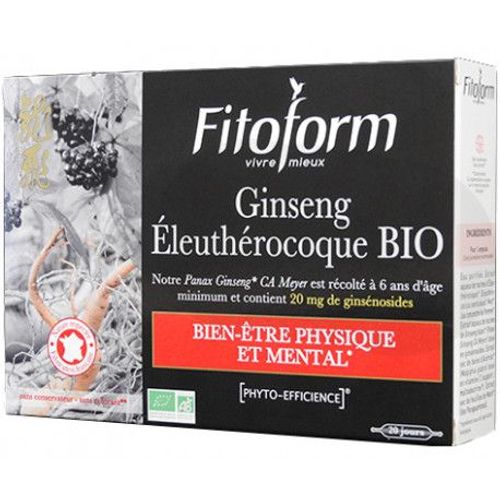 Ginseng Plus Eleuthe 20 Ampoules 200ml Fitoform Bi
