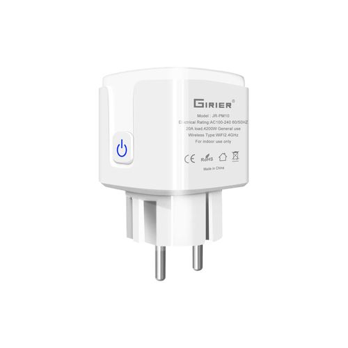 Girier Tuya Wifi Prise Intelligente 20a Prise Intelligente Ue Avec Fonction De Minuterie De Moniteur De Puissance 4200w Compatible Avec Alexa Google Home - Type Prise Ue Wi-Fi 20a #B