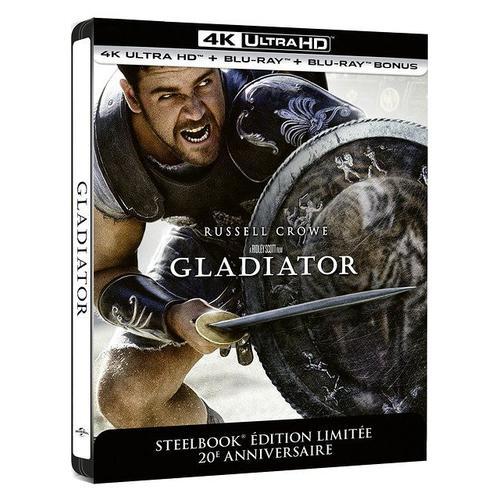 Gladiator - 4k Ultra Hd + Blu-Ray - dition Botier Steelbook 20me Anniversaire de Ridley Scott