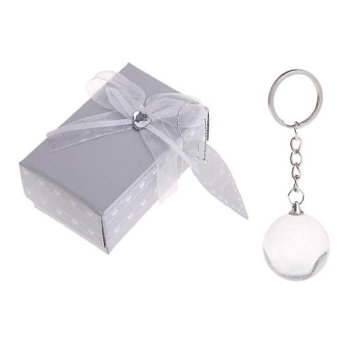 Globe De Cristal 3d Pour Porte-Cls Anneau Porte-Cls Porte-Cls Pendentif En Verre Du Monde Pour Cre