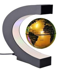 6 inch FKRLMVFC Flottant Globe Décoration Lévitation Magnétique Anti-Gravité Globe Flottant Carte du Monde avec Lumière LED Coloré pour La Décoration De Bureau Cadeaux pour Enfants 