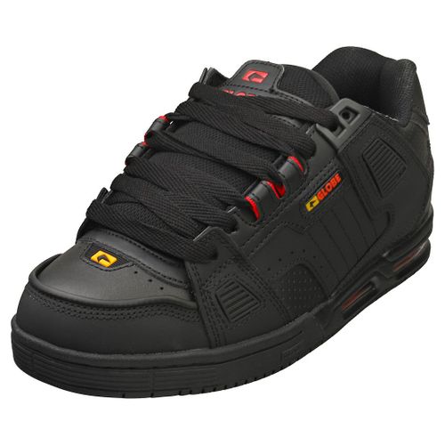Chaussures Globe Sabre Pour Hommes - Baskets De Skate En Cuir Et Synthtique, Noir Et Rouge - 44