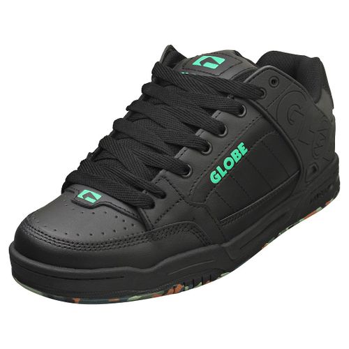 Chaussures Globe Tilt Pour Hommes - Baskets De Skate En Cuir Noir Et Vert - 44 1/2