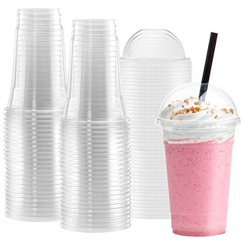 Gobelets En Plastique Jetables De 100 Ml, 450 Pices/Ensemble, Gobelets Avec Couvercle En Dme Pour Boisson Froide Glace, Caf, Th, Smoothies, Eau, Gobelets De Fte, Vaisselle