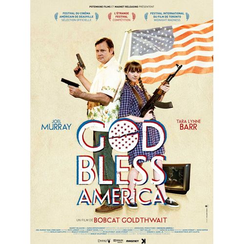 God Bless America - Vritable Affiche De Cinma Plie - Format 40x60 Cm - De Bobcat Goldthwait, Avec Joel Murray, Tara Lynne Barr, Melinda Page Hamilton, Mackenzie Brooke Smith, Rich Mcdonald - 2012