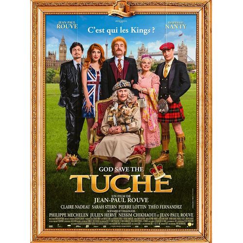 God Save The Tuche (Les Tuche 5) - Vritable Affiche De Cinma Plie - Format 120x160 Cm - De Jean-Paul Rouve Avec Isabelle Nanty, Claire Nadeau, Sarah Stern, Pierre Lottin, Tho Fernandez - 2025