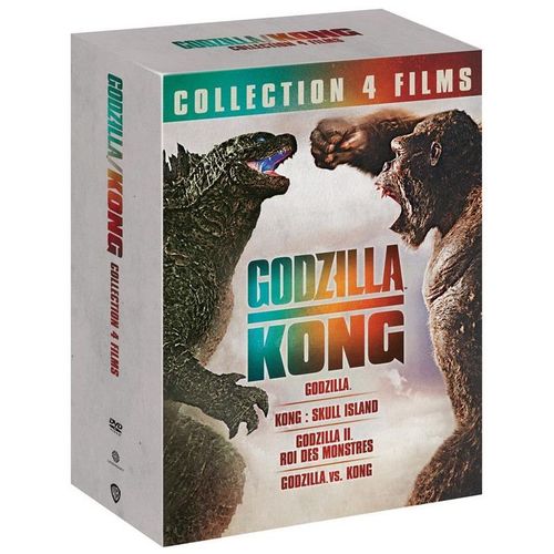 Monsterverse (Godzilla/Kong) - Collection 4 Films : Godzilla + Godzilla : Roi Des Monstres + Kong : Skull Island + Godzilla Vs Kong - Pack