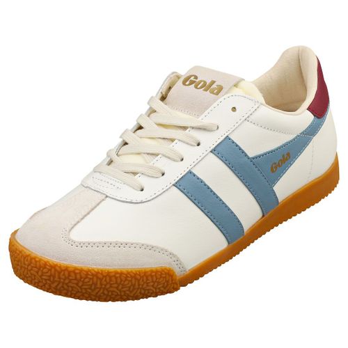 Gola Elan Pour Femmes - Baskets De Luxe En Cuir Blanc Et Bleu - 37