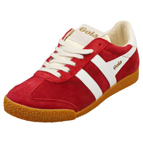 Tnis Gola Elan Pour Femmes - Cuir Et Sudine Rouge Blanc - 41
