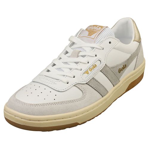 Gola Chaussures Femme Hawk - Baskets En Cuir Blanc Gris - 40