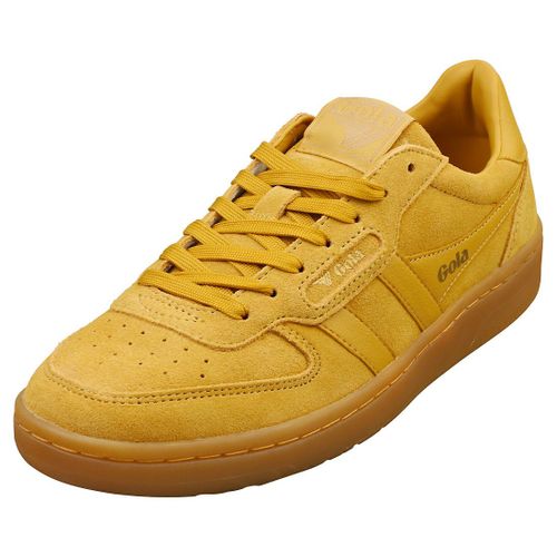 Gola Chaussures Femme Hawk - Baskets En Daim, Jaune Moutarde - 38