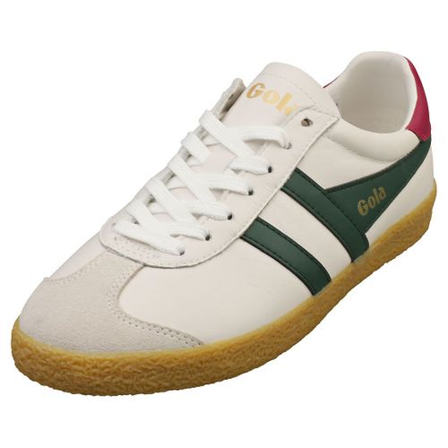 Tniss Gola Medallister Femme - Baskets En Cuir Blanc Et Vert - 41