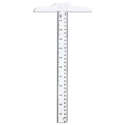Gong Ying 30cm / 12  Plastique T-Carr Rgle Mtrique Cm / Pouce Double Ct chelle T En Forme De Rgle Z16748