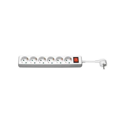 Goobay Barre Multiprise X 6 Prises Type E Avec Scurit Enfant Et Interrupteur 1,5 M Blanc