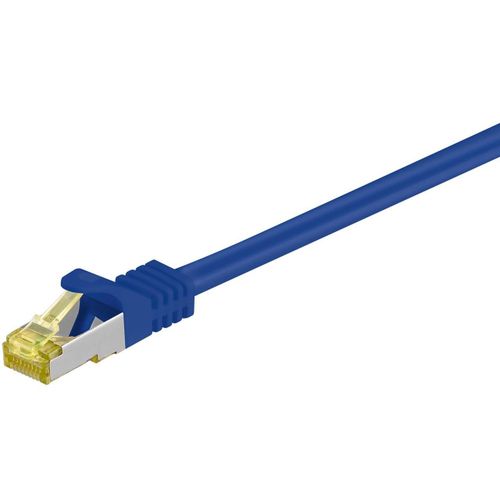 Goobay Cble Rseau CAT 7 S/FTP (PIMF) LSZH Halogen Free 2 x RJ45 CAT 6a 1 m Bleu