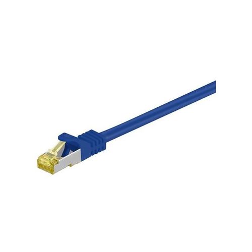 Goobay Cble Rseau CAT 7 S/FTP (PIMF) LSZH Halogen Free 2 x RJ45 CAT 6a 15 m Bleu