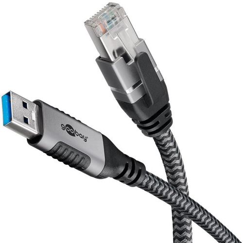 Goobay Cble Ethernet USB-A 3.0 vers RJ45 15 m Connexion Directe Routeur / Modem ou switch