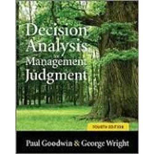 Goodwin, P: Decision Analysis For Management Judgment   de Paul Goodwin  Format Broch 