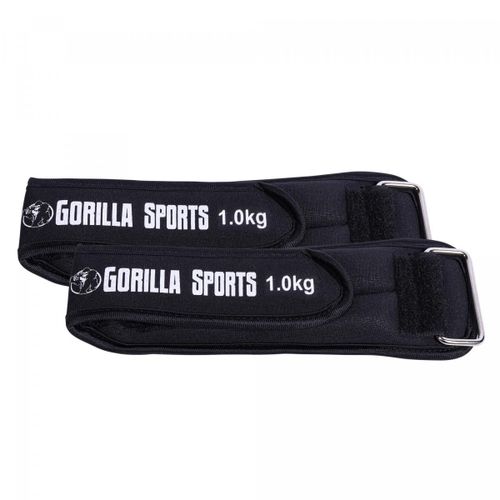 Gorilla Sports - Sangles Lestes Avec Fixation Scratch Pour Poignets Et Chevilles (2 X 0,5 Kg  2 X 2 Kg) - Poids : 2 Kg (2 X 1 Kg)
