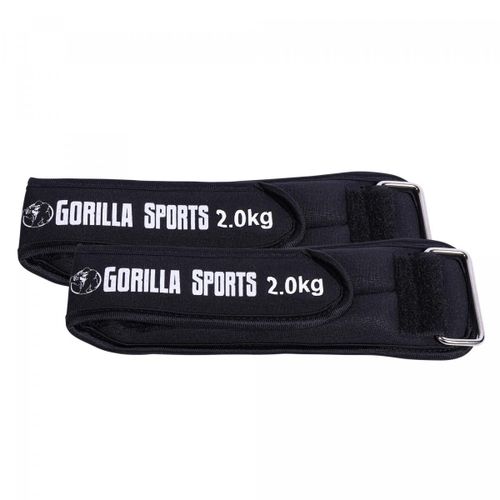 Gorilla Sports - Sangles Lestes Avec Fixation Scratch Pour Poignets Et Chevilles (2 X 0,5 Kg  2 X 2 Kg) - Poids : 4 Kg (2 X 2 Kg)