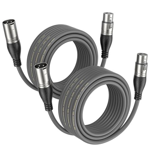 GOTHICANA BY EMP2 Pack Cble Xlr Cble Microphone Mle Vers Femelle, Compatible Avec Microphone Enceinte Camra Table De Mixage Amplificateur Audio Studio Enregistrement (Rouge,10M)