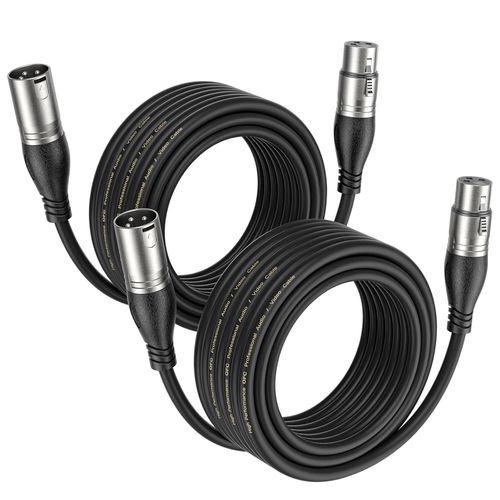 GOTHICANA BY EMP2 Pack Cble Xlr Cble Microphone Mle Vers Femelle, Compatible Avec Microphone Enceinte Camra Table De Mixage Amplificateur Audio Studio Enregistrement (Rouge,10M)