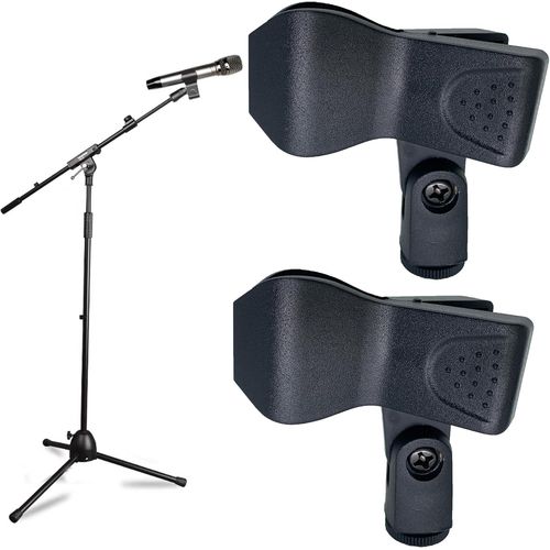 GOTHICANA BY EMP2 Pices Clip De Pied De Micro, Pince De Microphone Universelle Ponce De Microphone Pratique Clip De Microphone Universel Clip Microphone Pour Microphone Sans Fil Et  Main Support Di