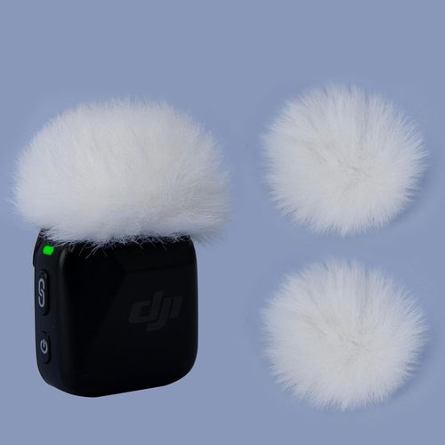 Gothicana By Emp4 Pices Bonnette Micro Anti-Vent Compatible Avec Dji Mic Mini, Mousse Micro En Fourrure Anti-Pop, Filtre Anti-Pop Pour Micro Sans Fil Dji Mic Mini, Micro Cravate Bonnette Par (Noir/B