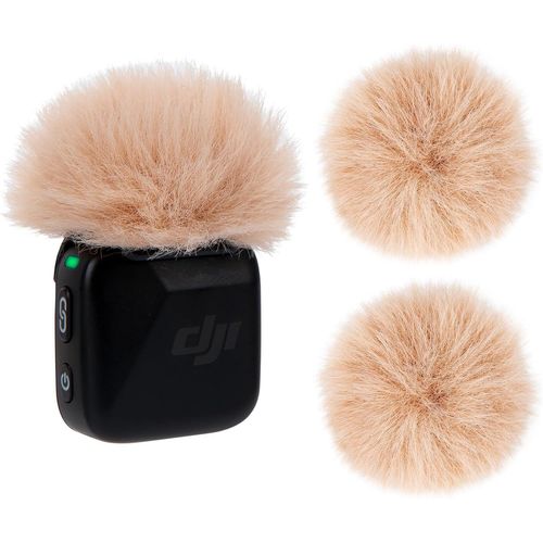 Gothicana By Emp4 Pices Bonnette Micro Anti-Vent Compatible Avec Dji Mic Mini, Mousse Micro En Fourrure Anti-Pop, Filtre Anti-Pop Pour Micro Sans Fil Dji Mic Mini, Micro Cravate Bonnette Par (Noir/B