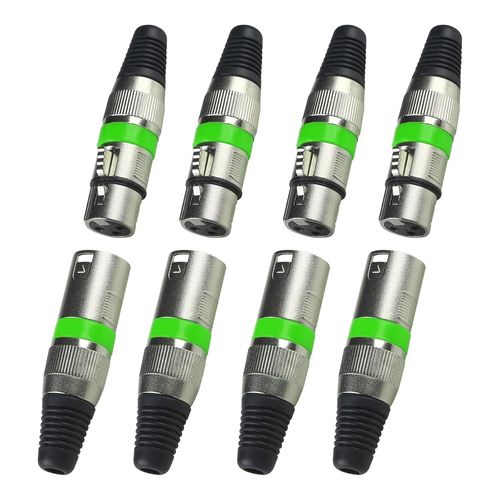 GOTHICANA BY EMP4Pack Cabl Dmx Connectique Xlr 3 Broche Prise Xlr  Souder, Fiches Xlr Audio Connector 3 Pin Adaptateur Embase Pour Cordon Xlr Male Femelle, Microphon Cannon Xlr Prise Dmx Cables Nc3F