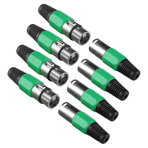 GOTHICANA BY EMP4Pack Cabl Dmx Connectique Xlr 3 Broche Prise Xlr  Souder, Fiches Xlr Audio Connector 3 Pin Adaptateur Embase Pour Cordon Xlr Male Femelle, Microphon Cannon Xlr Prise Dmx Cables Nc3F