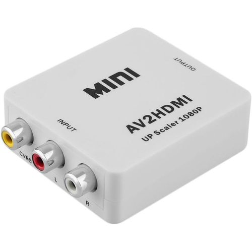 GOTHICANA BY EMPAv Vers Hdmi, Rca Vers Hdmi, Adaptateur Av2Hdmi Av Cvbs, Vido Composite Vers Hdmi, Convertisseur Audio 1080P, Prise En Charge Pal/Ntsc, Format Pour Ps2 Ps3 Set Top Box Tv, Stb, Vhs,