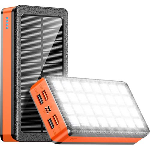 Gothicana By Empbatterie Externe Solaire 26800 Mah 5 Sorties 2 Entres Chargeur Solaire 30 W Charge Rapide Chargeur Portable Avec 32 Lumires Led Pour Smartphones, Tablettes Et Camping Extrieur