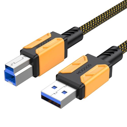 GOTHICANA BY EMPCble Usb B 3.0 1M, Cble Usb A Mle  B Mle, Cble D'Imprimante Type A 3.0, Transfert De Donnes Rapide 5Gbps, Cable Type A Vers B Pour Station D'Accueil, Scanner, Imprimante, Etc