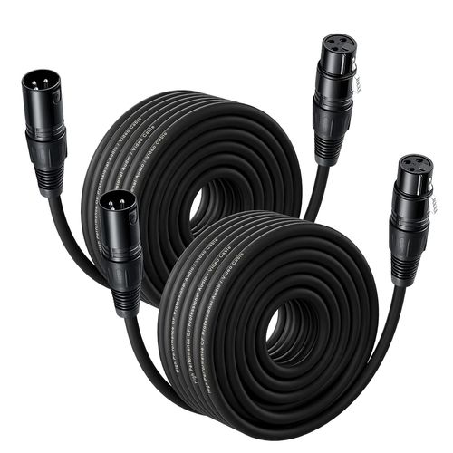 GOTHICANA BY EMPCable Xlr 10M 2 Paquet Cable Microphone Xlr Male Femelle Compatible Avec Microphone Enceinte Camra Table De Mixage Amplificateur Audio Studio Enregistrement