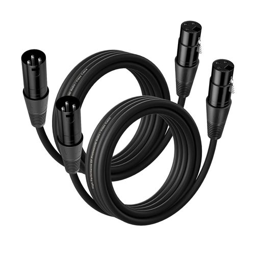 GOTHICANA BY EMPCable Xlr 10M 2 Paquet Cable Microphone Xlr Male Femelle Compatible Avec Microphone Enceinte Camra Table De Mixage Amplificateur Audio Studio Enregistrement