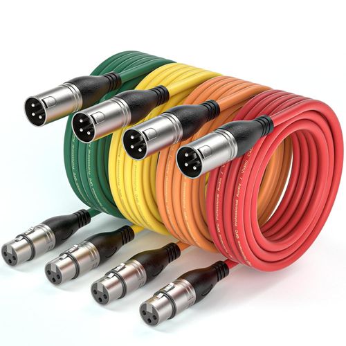 GOTHICANA BY EMPCable Xlr 1M 10 Couleurs Cable Microphone Xlr Male Femelle Compatible Avec Microphone Enceinte Camra Table De Mixage Amplificateur Audio Studio Enregistrement