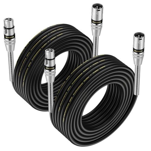 GOTHICANA BY EMPCable Xlr 1M,2 Paquet Ressort Mtallique Sr Design Cable Microphone Xlr Male Femelle Compatible Avec Microphone Enceinte Camra Table De Mixage Amplificateur Audio Studio Enregistreme