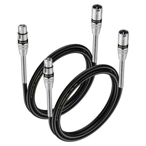 GOTHICANA BY EMPCable Xlr 1M,2 Paquet Ressort Mtallique Sr Design Cable Microphone Xlr Male Femelle Compatible Avec Microphone Enceinte Camra Table De Mixage Amplificateur Audio Studio Enregistreme