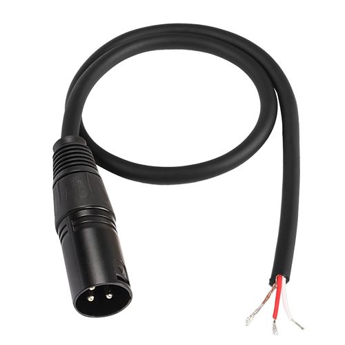 GOTHICANA BY EMPCable Xlr Cable De Microphone, 3 Broches Xlr Queue Nude Line Open Plaqu Or Xlr Connecteur Haut - Parleur Cable Audio Pour Dj/Pa Amplificateur Subwoofer (Mle, 0.5M)