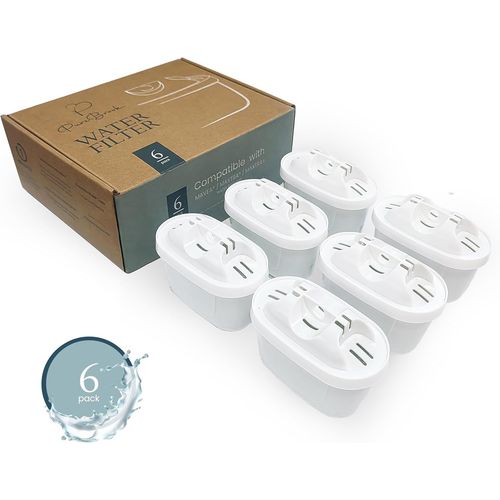 GOTHICANA BY EMPCartouches De Rechange Pour Filtres  Eau Premium (Pack De 6). Compatible Avec Brita Maxtra, Mavea, Marella Et Flow.