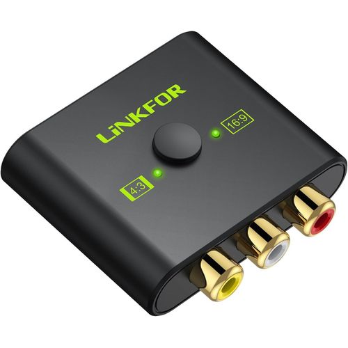 GOTHICANA BY EMPConvertisseur Rca Vers Hdmi Ratio 4:3/16:9 Av Vers Hdmi Adaptation D'Appareil Rtro Plug & Play Compatible Wii/Ps2/N64