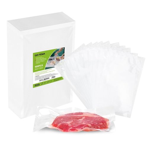 GOTHICANA BY EMPGh80, Sacs De Conservation Sous Vide Alimentaire Sans Bpa, Compatible Avec La Plupart Des Machines Sous Vide, Rangement Et Cuisson Pratiques Des Ingrdients, 20  30Cm (100 Pices)