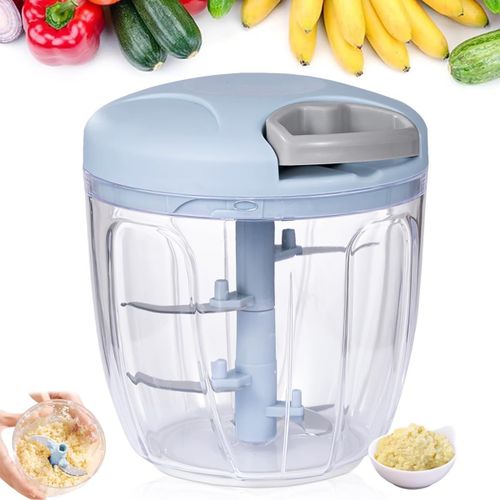Gothicana By Emphachoir  Lgumes 900 Ml  Robot De Cuisine Manuel Multifonction  Design  Tirer  La Main Avec Poigne Et Couvercle  Trancheuse, Coupe-Lgumes Et Mlangeur Pour Oignons, Ail, Poivr