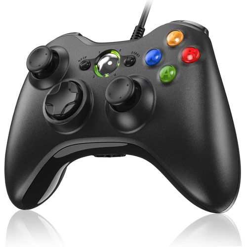 Gothicana By Empmanette Xbox 360, Manette Pc, Manette Filaire Pour Xbox 360/ Slim/Pc Windoes 7/8/10/Xp Joystick Xbox 360 Gamepad Usb Avec Ouble Vibration Design Ergonomique Six Axes