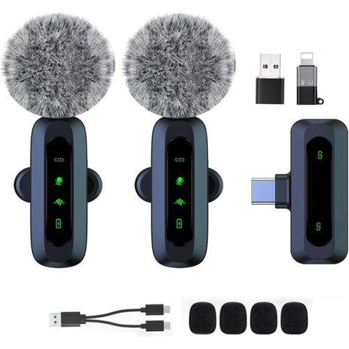 GOTHICANA BY EMPMini Micro Cravate Sans Fil Pour Android/Iphone/Ordinateur Portable/Ios  Microphone  Revers  Rduction Du Bruit Pour Enregistrement, Micro  Clipser, Vido, Tiktok, Youtube, Vlog