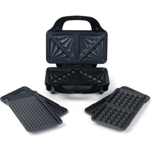 GOTHICANA BY EMPPt2143Tvdeeu7 Appareil 3 En 1  Croque Monsieur Gaufrier Et Presse  Panini, Machine  Gaufres Croques Et Gril, Plaques Xl 28.5Cm Amovibles, Revtement Antiadhsif, Voyants Lumineux,