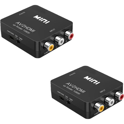 GOTHICANA BY EMPRca  Hdmi, 1080P Av Rca  Hdmi Convertisseur Composite Cvbs Av  Hdmi Vido Convertisseur Adaptateur Pour Pc Ordinateur Portable Mini Xbox Ps2 Ps3 Tv Stb Vhs Magntoscope Camra Dvd