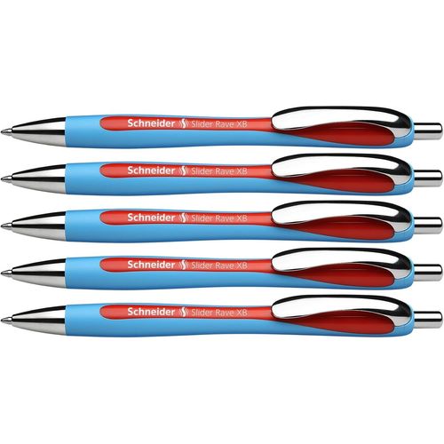 Gothicana By Empslider Rave Xb 132584 Lot De 4 Stylos  Bille (dition Spciale Limite, 3 X Noir, 1 X Blanc, Fabriqus En Allemagne) - Couleur De L'encre : Bleu