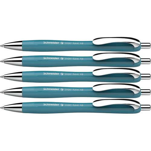 Gothicana By Empslider Rave Xb 132584 Lot De 4 Stylos  Bille (dition Spciale Limite, 3 X Noir, 1 X Blanc, Fabriqus En Allemagne) - Couleur De L'encre : Bleu